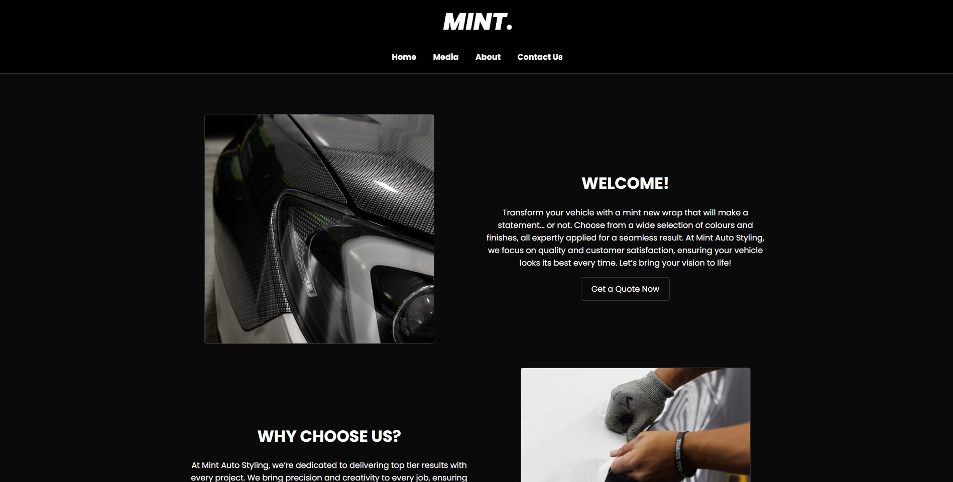 MINT Auto Styling Website